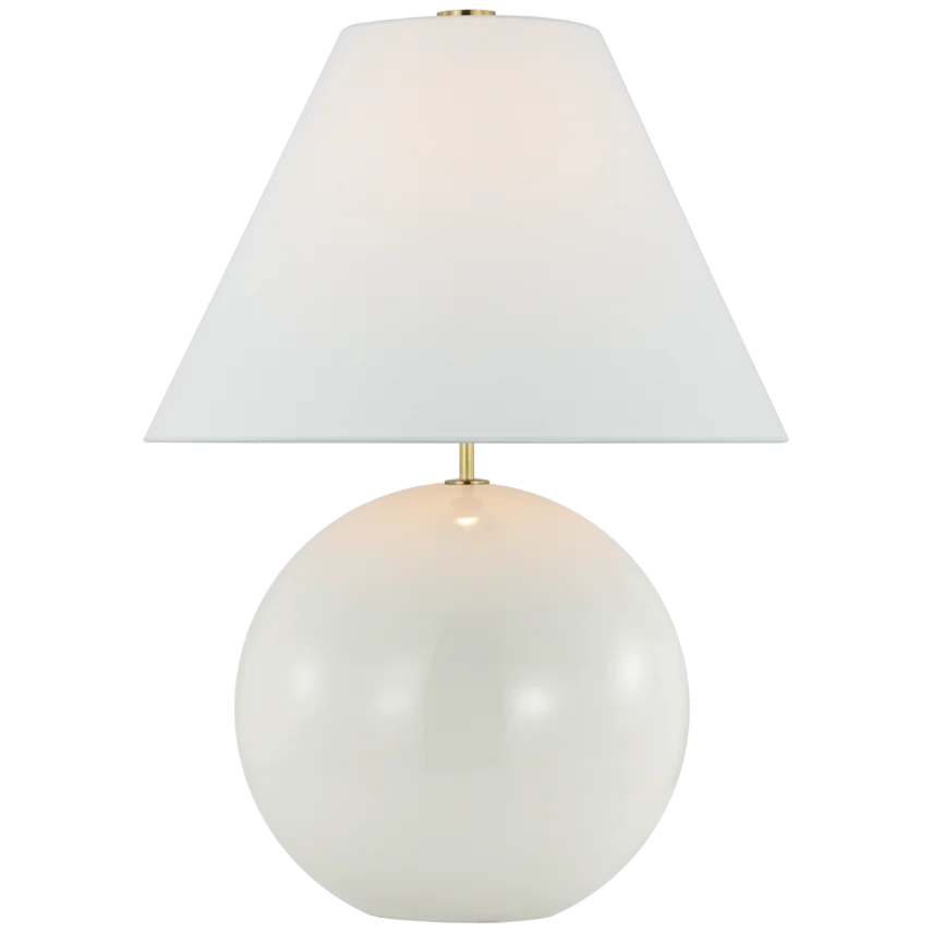 Brietta Large Table Lamp-Visual Comfort-VISUAL-KS 3020NWT-L-Table LampsNew White-Linen Shade-1-France and Son