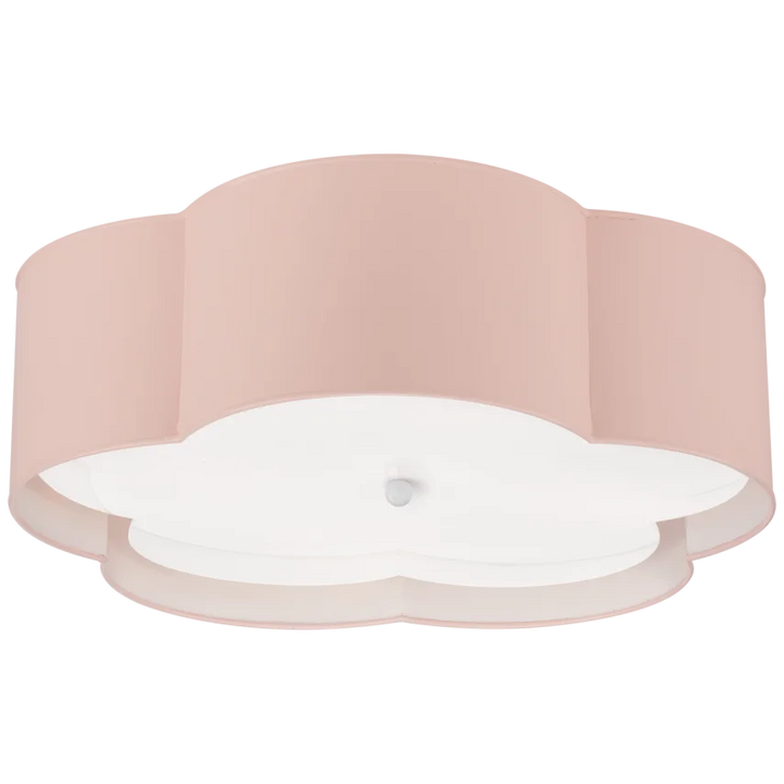 Bry Large Flower Flush Mount-Visual Comfort-VISUAL-KS 4118PNK/WHT-FA-Flush MountsPink and White with Frosted Acrylic-4-France and Son