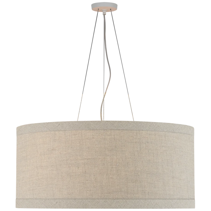 Winona Large Hanging Shade-Visual Comfort-VISUAL-KS 5079LC-NL-PendantsLight Cream - Natural Linen Shade-4-France and Son