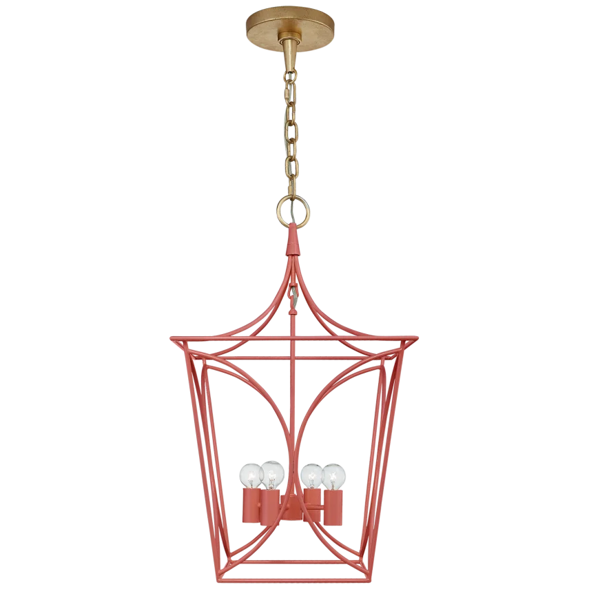 Cavabiru Lantern-Visual Comfort-VISUAL-KS 5144CRL/G-PendantsCoral and Gild-Small-6-France and Son