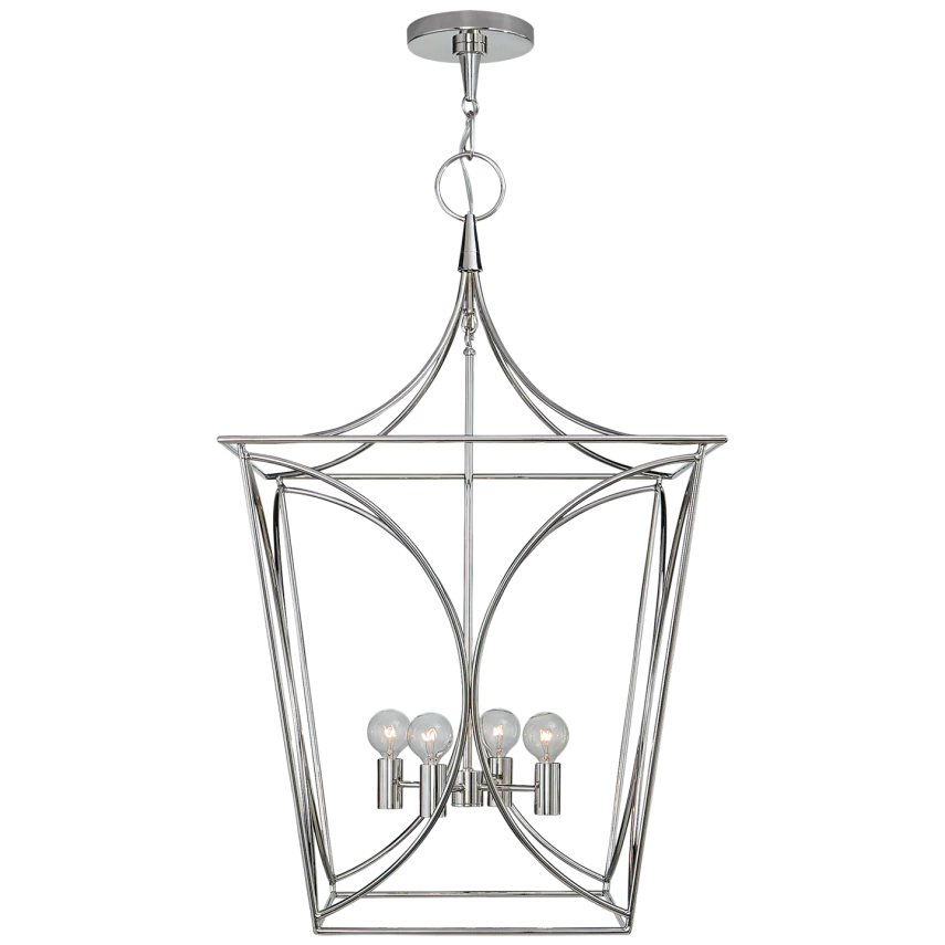 Cavabiru Medium Lantern-Visual Comfort-VISUAL-KS 5145PN-PendantsPolished Nickel-5-France and Son