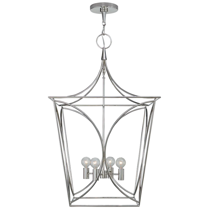 Cavabiru Medium Lantern-Visual Comfort-VISUAL-KS 5145PN-PendantsPolished Nickel-5-France and Son