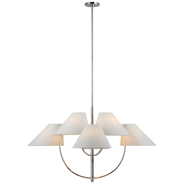 Kiya Large Two - Tier Chandelier-Visual Comfort-VISUAL-KS 5225PN-L-ChandeliersNickel-1-France and Son