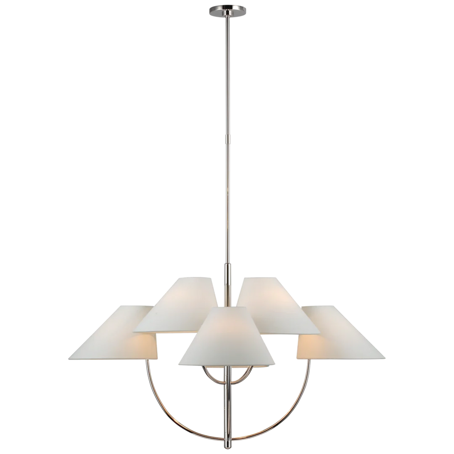 Kiya Large Two - Tier Chandelier-Visual Comfort-VISUAL-KS 5225PN-L-ChandeliersNickel-1-France and Son