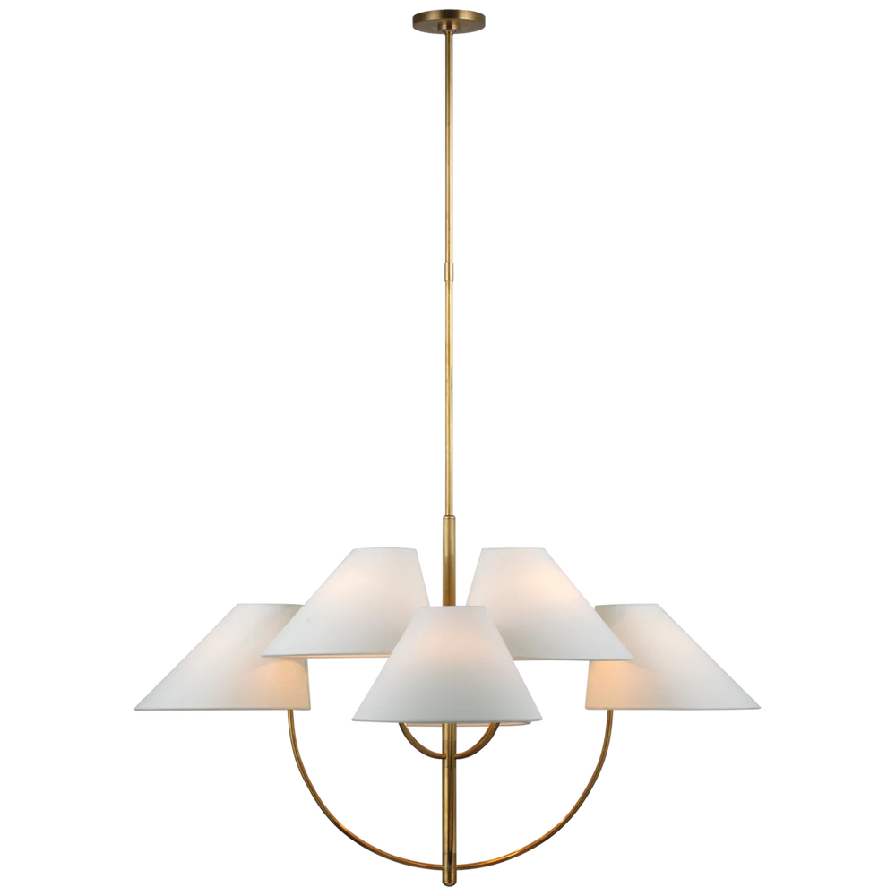 Kiya Large Two - Tier Chandelier-Visual Comfort-VISUAL-KS 5225SB-L-ChandeliersBrass-2-France and Son