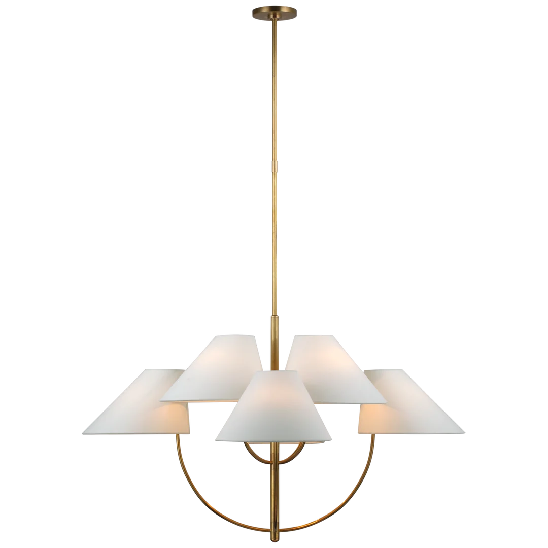 Kiya Large Two - Tier Chandelier-Visual Comfort-VISUAL-KS 5225SB-L-ChandeliersBrass-2-France and Son