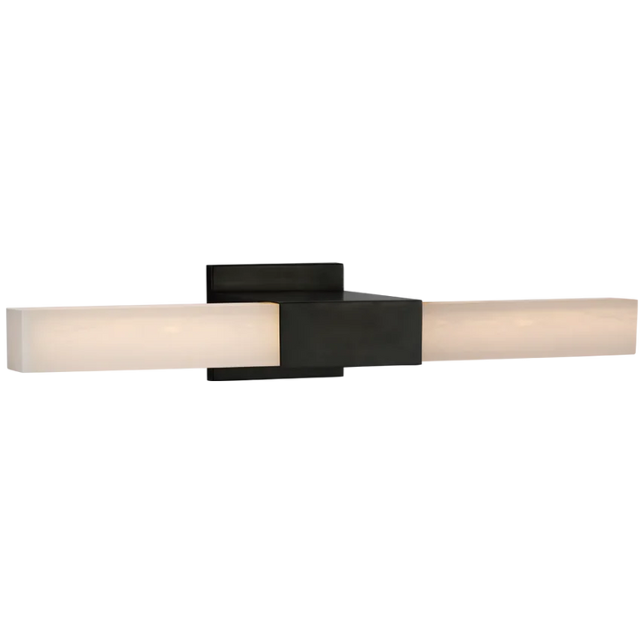 Over The Mirror Bath Light-Visual Comfort-VISUAL-KW 2117BZ-ALB-Bathroom VanityBronze - 24"-Alabaster-2-France and Son