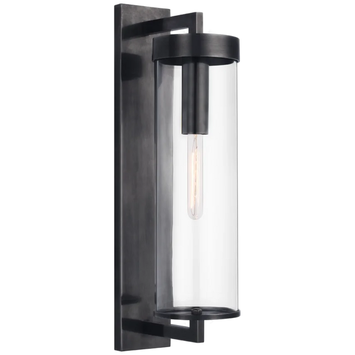 Limo Large Bracketed Outdoor Wall Sconce-Visual Comfort-VISUAL-KW 2123BZ-CG-Wall LightingBronze-Clear Glass-3-France and Son