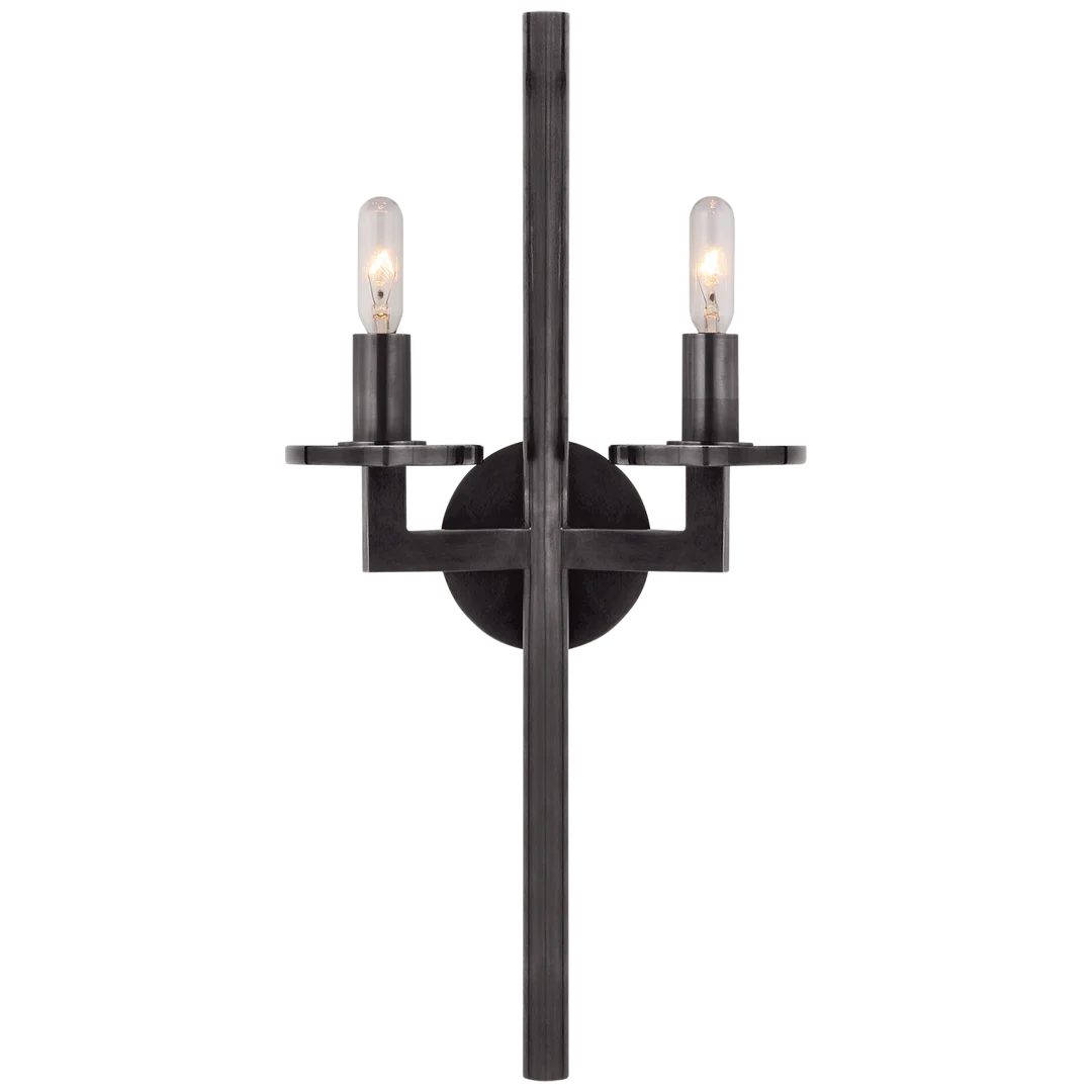 Limo Double Sconce-Visual Comfort-VISUAL-KW 2201BZ-Wall LightingBronze-No Option-8-France and Son