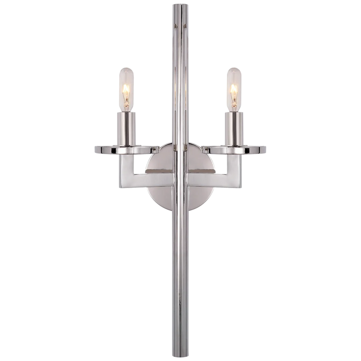 Limo Double Sconce-Visual Comfort-VISUAL-KW 2201PN-Wall LightingPolished Nickel-No Option-9-France and Son