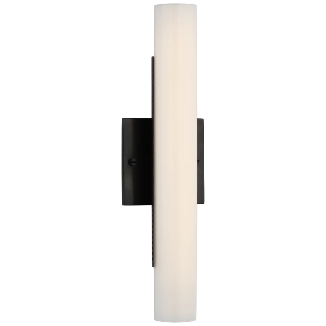 Peter 15" Bath Light-Visual Comfort-VISUAL-KW 2222BZ-WG-Bathroom LightingBronze-White Glass-2-France and Son