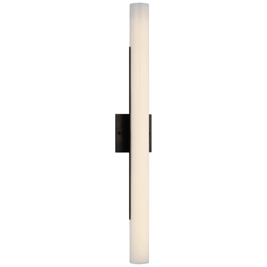 Precise 28" Bath Light-Visual Comfort-VISUAL-KW 2224BZ-WG-Bathroom VanityBronze-White Glass-2-France and Son