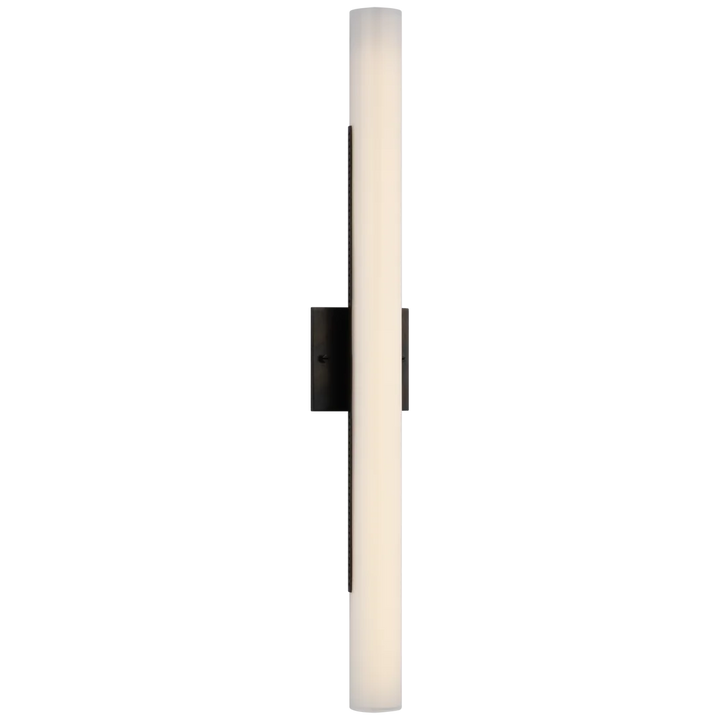 Precise 28" Bath Light-Visual Comfort-VISUAL-KW 2224BZ-WG-Bathroom VanityBronze-White Glass-2-France and Son