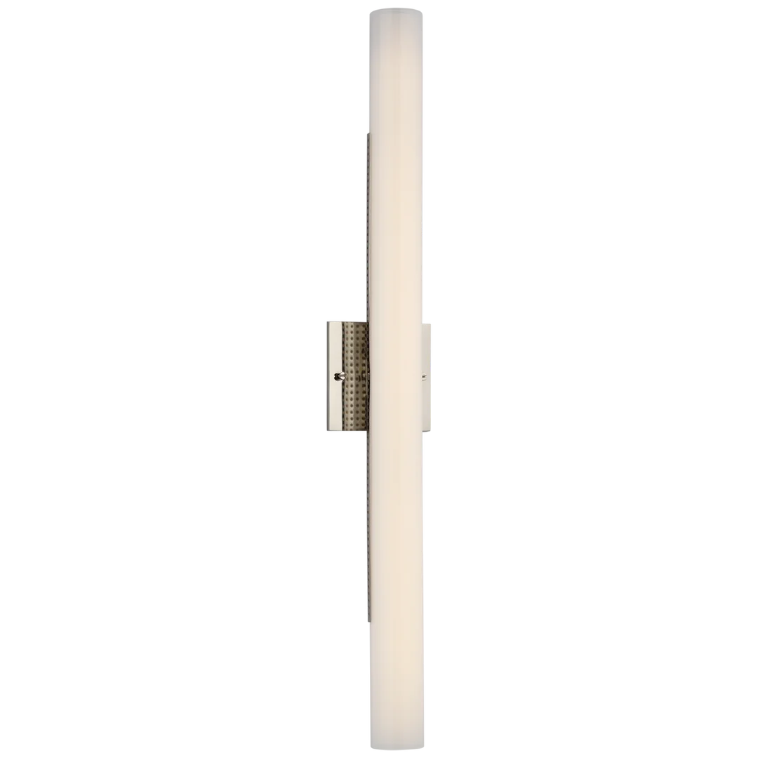 Precise 28" Bath Light-Visual Comfort-VISUAL-KW 2224PN-WG-Bathroom VanityPolished Nickel-White Glass-3-France and Son