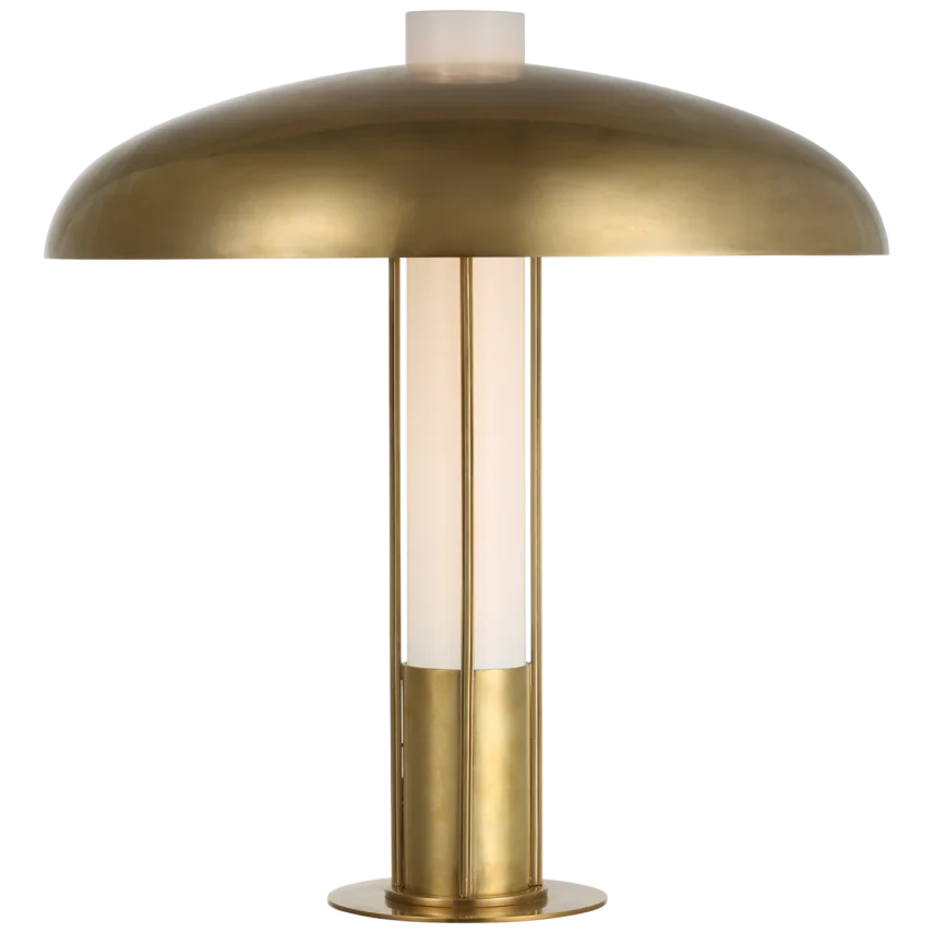 Tronsy Medium Table Lamp-Visual Comfort-VISUAL-KW 3420AB-AB-Table LampsAntique-Burnished Brass with Antique-Burnished Brass Shade-1-France and Son