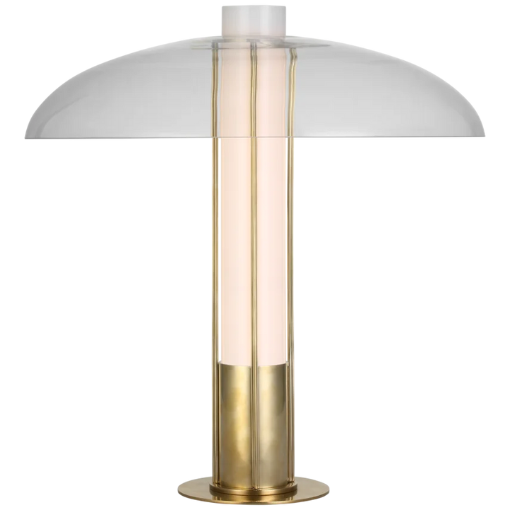 Tronsy Medium Table Lamp-Visual Comfort-VISUAL-KW 3420AB-CG-Table LampsAntique-Burnished Brass with Clear Glass-2-France and Son