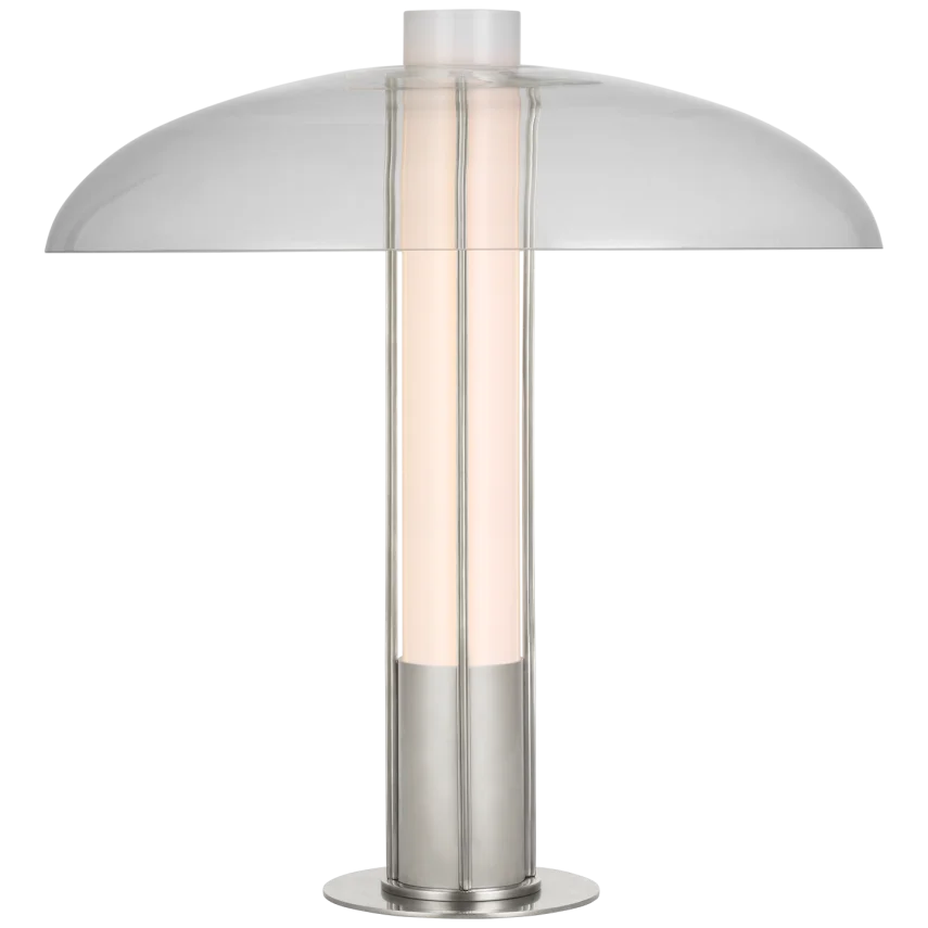 Tronsy Medium Table Lamp-Visual Comfort-VISUAL-KW 3420PN-CG-Table LampsPolished Nickel with Clear Glass-5-France and Son