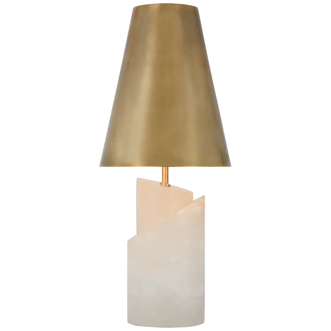 Toraja Medium Table Lamp-Visual Comfort-VISUAL-KW 3425ALB-AB-Table Lamps-1-France and Son