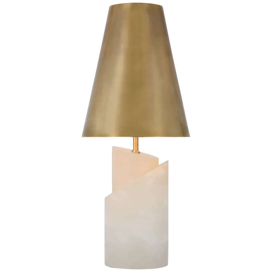 Toraja Medium Table Lamp-Visual Comfort-VISUAL-KW 3425ALB-AB-Table Lamps-1-France and Son