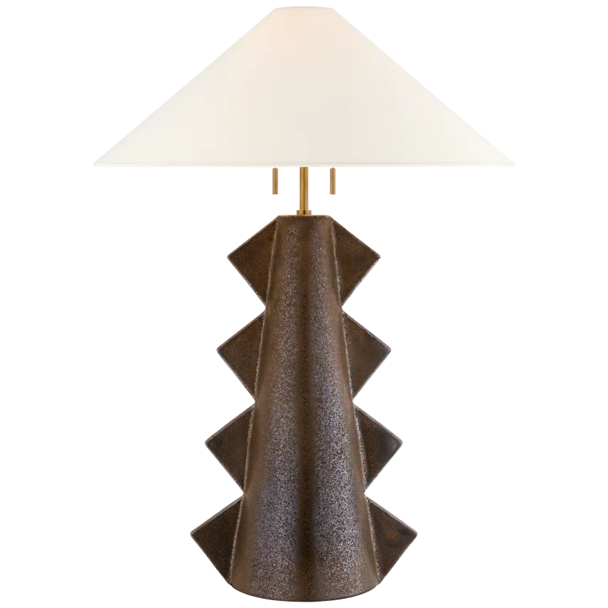 Senja Large Table Lamp-Visual Comfort-VISUAL-KW 3681CBZ-L-Table LampsCrystal Bronze-2-France and Son