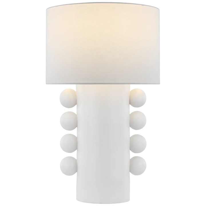 Tagya Tall Table Lamp-Visual Comfort-VISUAL-KW 3687PW-L-Table LampsPlaster White-Linen-3-France and Son