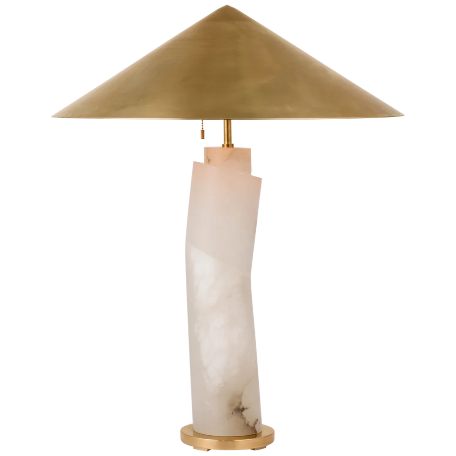Lemo Large Table Lamp-Visual Comfort-VISUAL-KW 3915ALB-AB-Table Lamps-1-France and Son