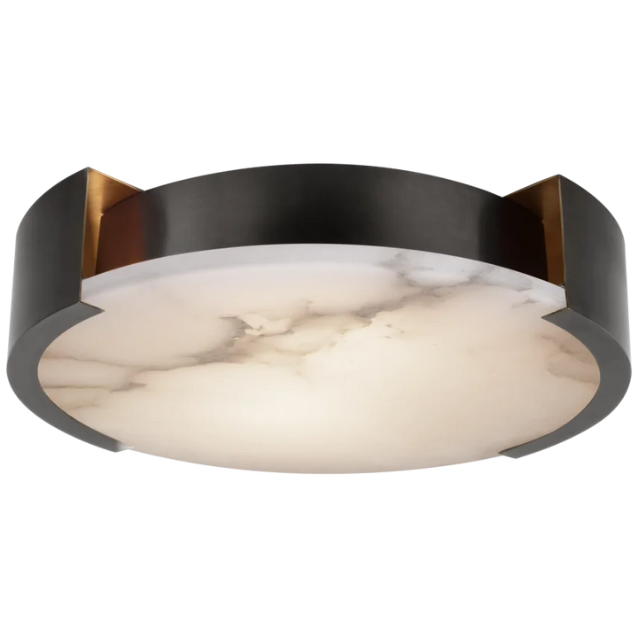 Margareth X-Large Flush Mount-Visual Comfort-VISUAL-KW 4016BZ-ALB-Flush MountsBronze-Alabaster-2-France and Son