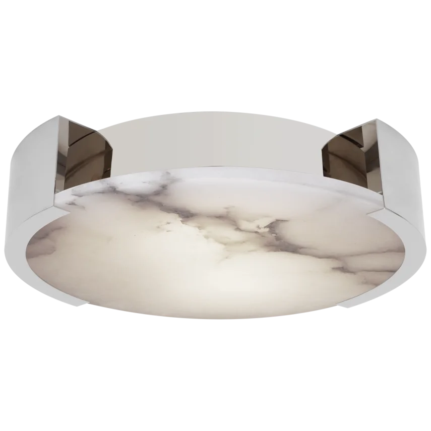 Margareth X-Large Flush Mount-Visual Comfort-VISUAL-KW 4016PN-ALB-Flush MountsPolished Nickel-Alabaster-5-France and Son