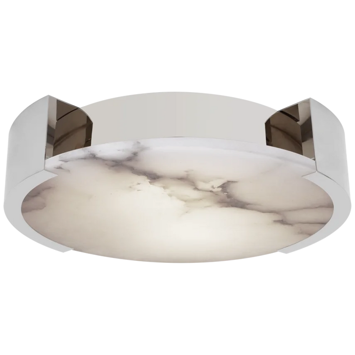 Margareth X-Large Flush Mount-Visual Comfort-VISUAL-KW 4016PN-ALB-Flush MountsPolished Nickel-Alabaster-5-France and Son