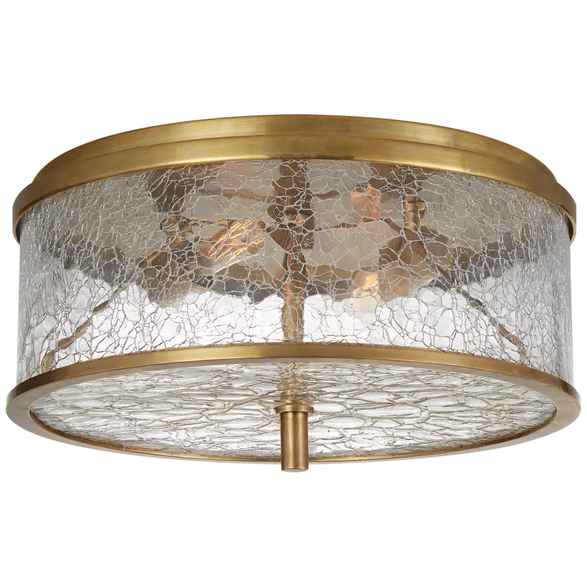 Limo Medium Flush Mount-Visual Comfort-VISUAL-KW 4202AB-CRG-Flush MountsAntique-Burnished Brass-1-France and Son