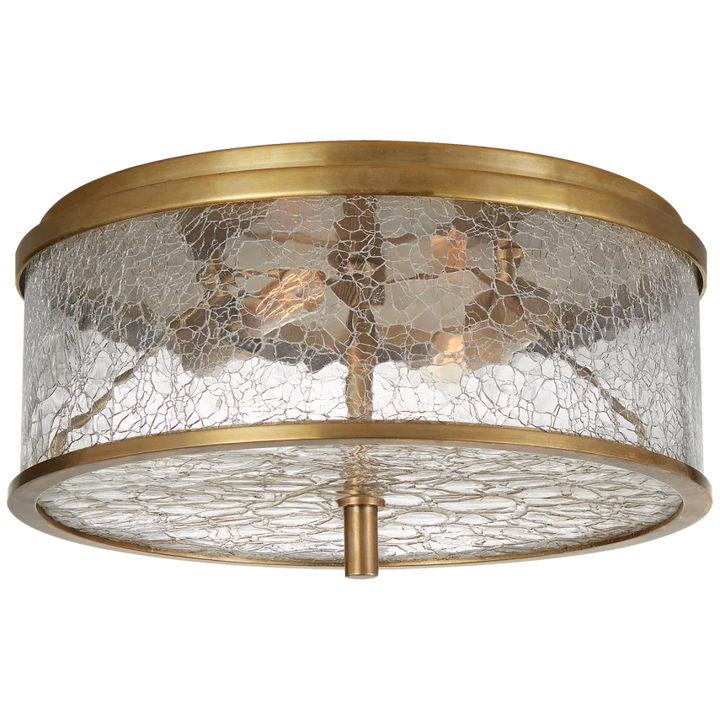 Limo Medium Flush Mount-Visual Comfort-VISUAL-KW 4202AB-CRG-Flush MountsAntique-Burnished Brass-1-France and Son