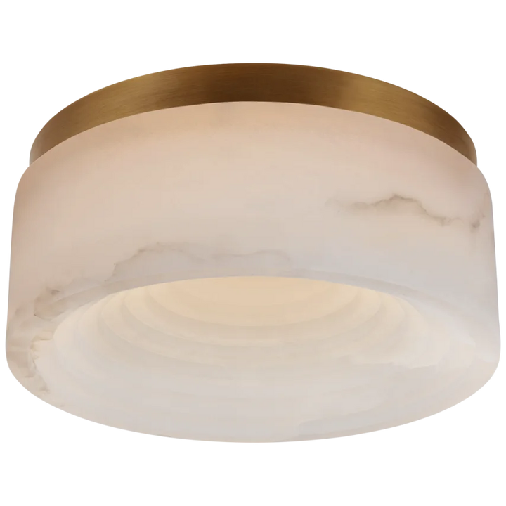 Otopia Flush Mount-Visual Comfort-VISUAL-KW 4901AB-ALB-Flush MountsSmall-Antique-Burnished Brass-Alabaster-4-France and Son