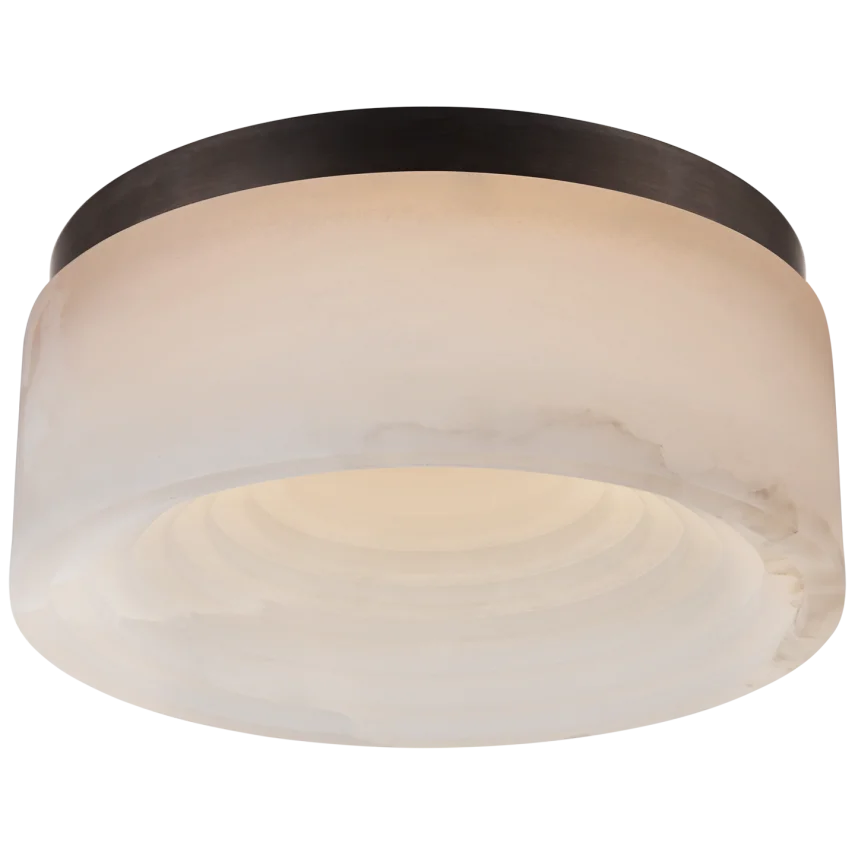 Otopia Flush Mount-Visual Comfort-VISUAL-KW 4901BZ-ALB-Flush MountsSmall-Bronze-Alabaster-5-France and Son