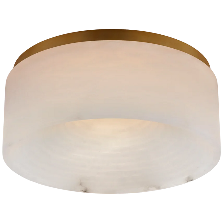 Otopia Medium Flush Mount-Visual Comfort-VISUAL-KW 4902AB-ALB-Flush MountsAntique-Burnished Brass-Alabaster-1-France and Son