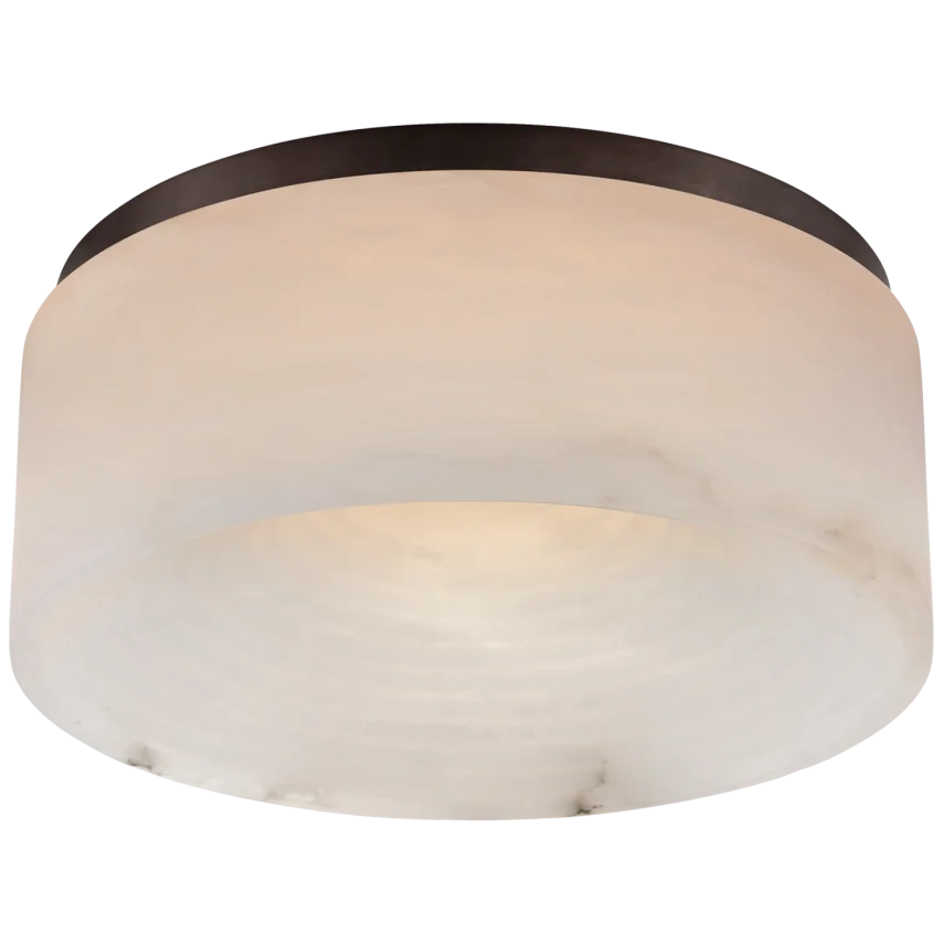 Otopia Medium Flush Mount-Visual Comfort-VISUAL-KW 4902BZ-ALB-Flush MountsBronze-Alabaster-2-France and Son