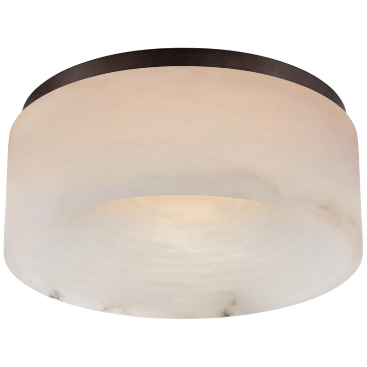 Otopia Medium Flush Mount-Visual Comfort-VISUAL-KW 4902BZ-ALB-Flush MountsBronze-Alabaster-2-France and Son