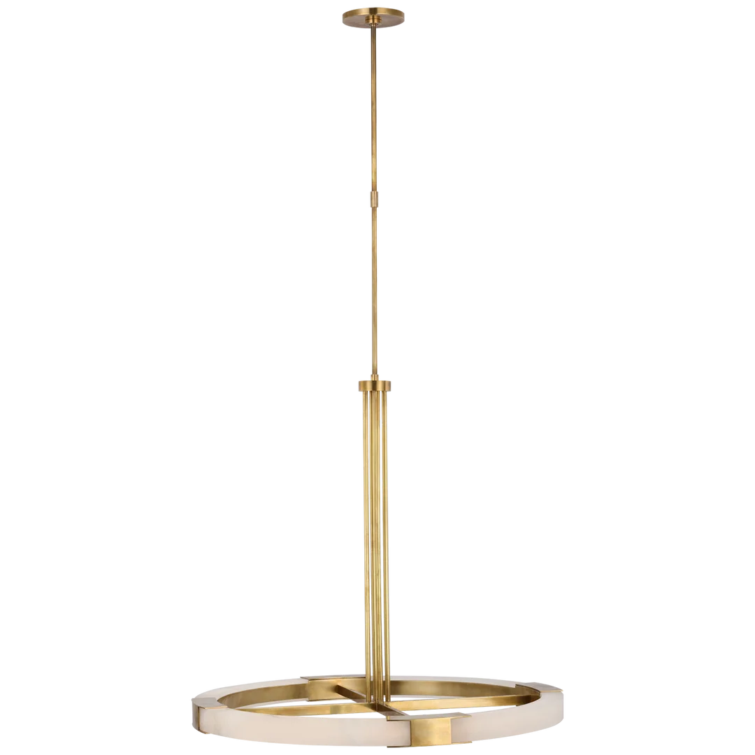 Cava Large Ring Chandelier-Visual Comfort-VISUAL-KW 5140AB/ALB-ChandeliersBrass-1-France and Son