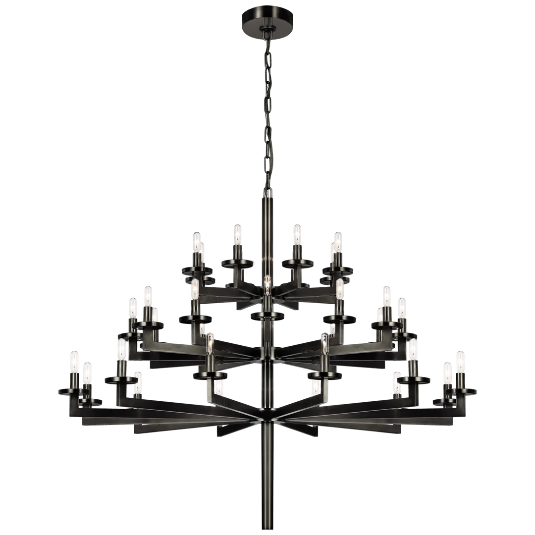 Layla Triple Tier Chandelier-Visual Comfort-VISUAL-KW 5202BZ-ChandeliersBronze-No Option-5-France and Son