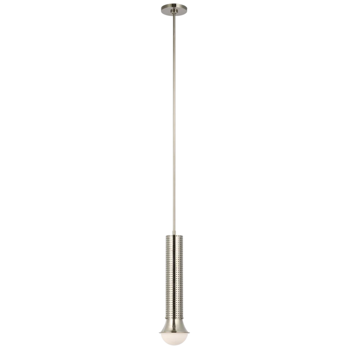 Pretty Petite Elongated Pendant-Visual Comfort-VISUAL-KW 5220PN-WG-PendantsPolished Nickel-White Glass-3-France and Son