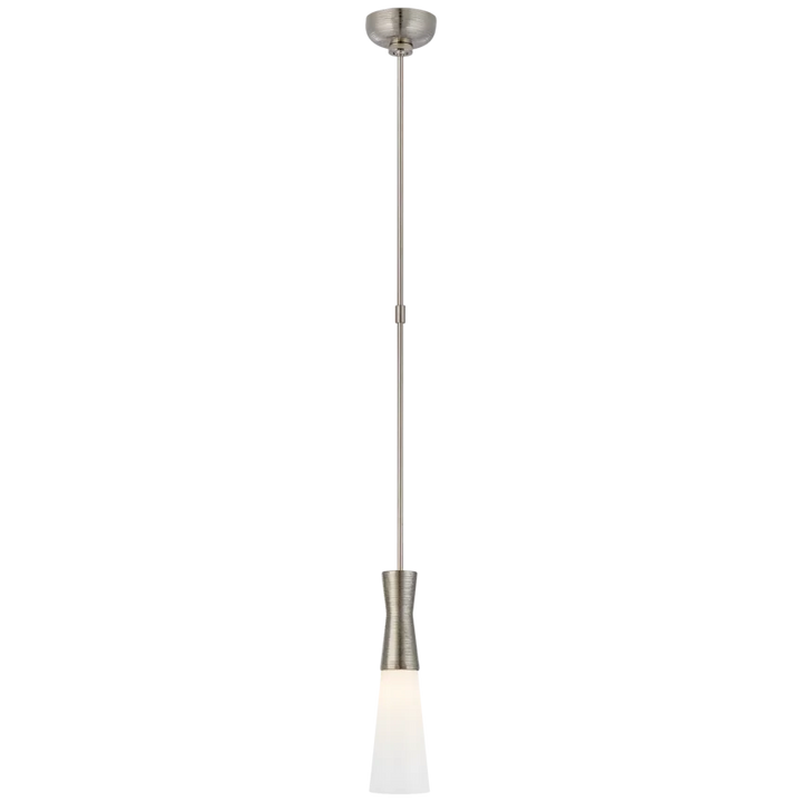 Uropia Pendant-Visual Comfort-VISUAL-KW 5531PN-WG-PendantsSmall-Polished Nickel-White Glass-6-France and Son