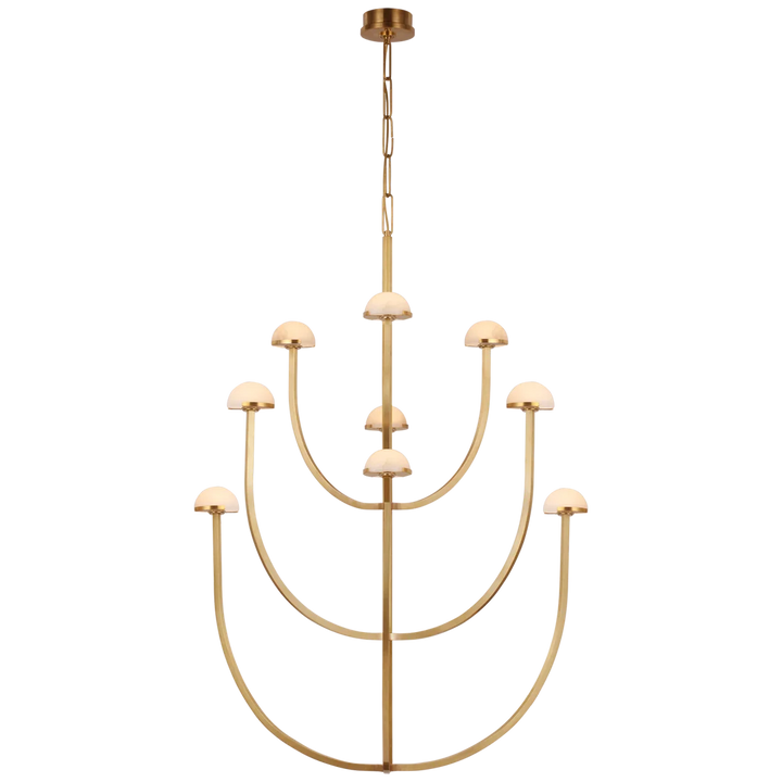 Peodra X-Large Three-Tier Chandelier-Visual Comfort-VISUAL-KW 5622AB-ALB-ChandeliersBrass-1-France and Son