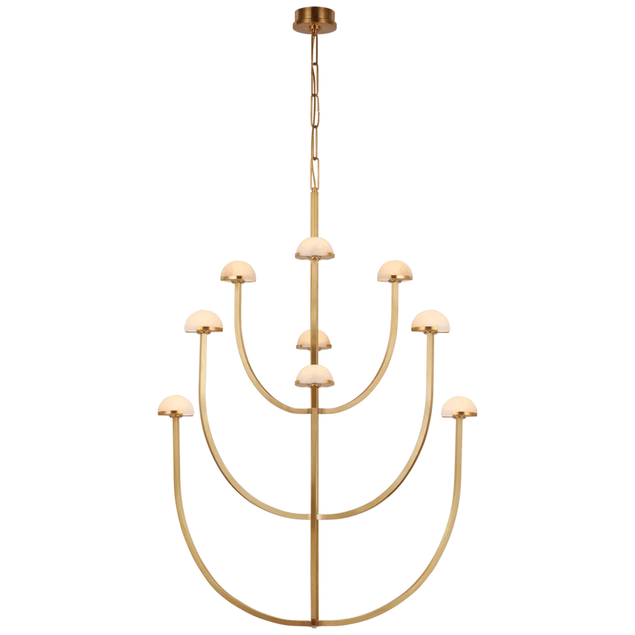 Peodra X-Large Three-Tier Chandelier-Visual Comfort-VISUAL-KW 5622AB-ALB-ChandeliersBrass-1-France and Son