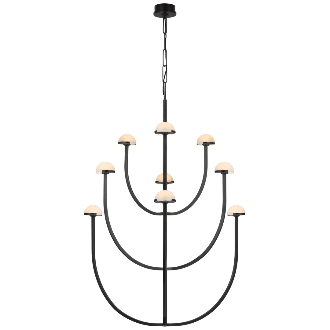 Peodra X-Large Three-Tier Chandelier-Visual Comfort-VISUAL-KW 5622BZ-ALB-ChandeliersBronze-3-France and Son