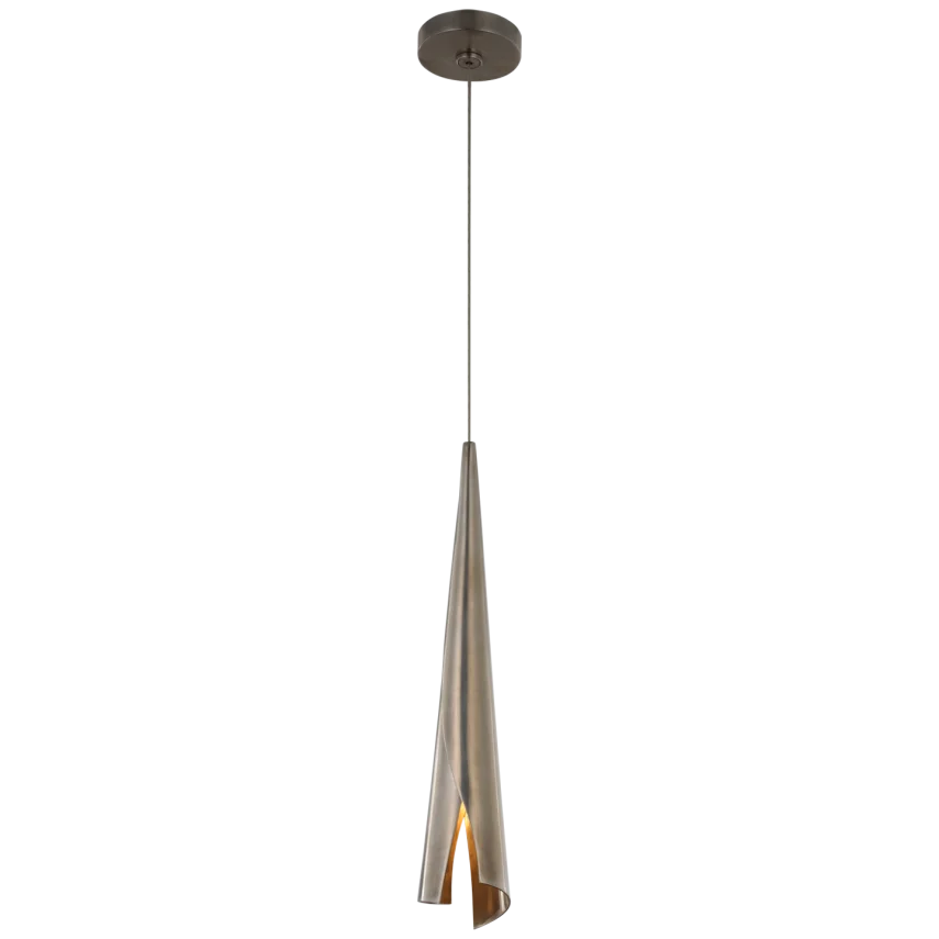 Pieboe Delicate Wrapped Pendant-Visual Comfort-VISUAL-KW 5630PWT-PendantsPewter-3-France and Son