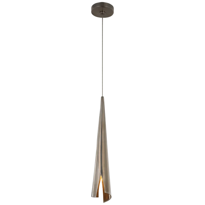 Pieboe Delicate Wrapped Pendant-Visual Comfort-VISUAL-KW 5630PWT-PendantsPewter-3-France and Son