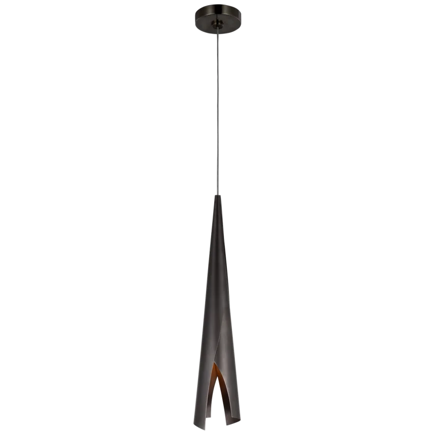 Pibhe Wrapped Pendant-Visual Comfort-VISUAL-KW 5631BZ-PendantsSmall-Bronze-5-France and Son