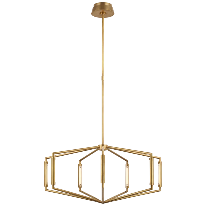 April 30" Low Profile Chandelier-Visual Comfort-VISUAL-KW 5706AB-ChandeliersAntique Burnished Brass-1-France and Son