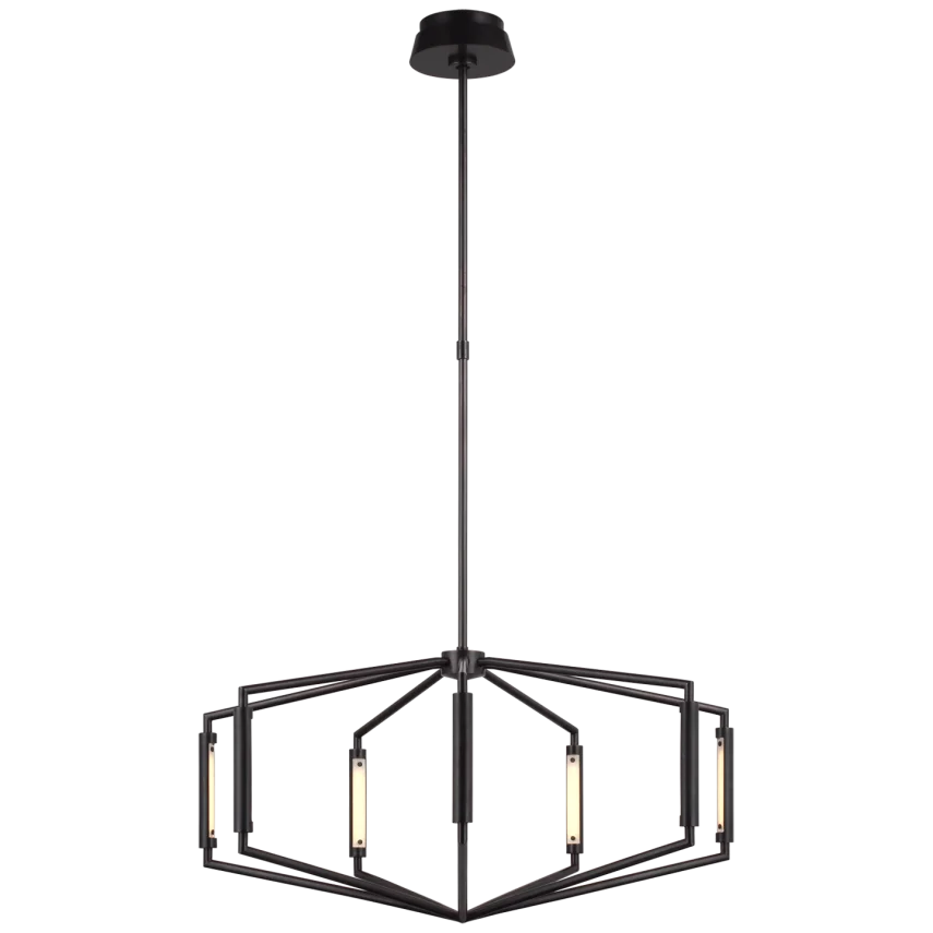 April 30" Low Profile Chandelier-Visual Comfort-VISUAL-KW 5706BZ-ChandeliersBronze-2-France and Son