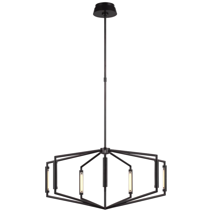 April 30" Low Profile Chandelier-Visual Comfort-VISUAL-KW 5706BZ-ChandeliersBronze-2-France and Son