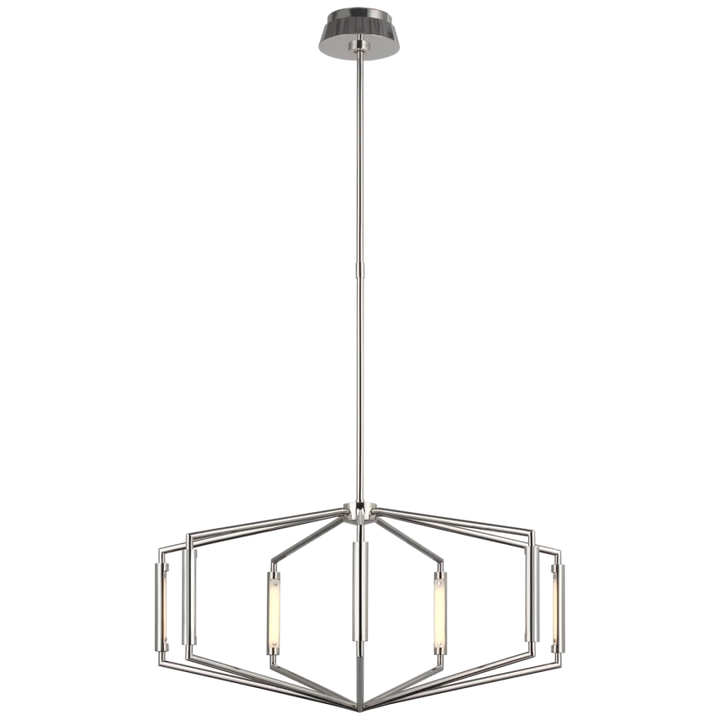 April 30" Low Profile Chandelier-Visual Comfort-VISUAL-KW 5706PN-ChandeliersPolished Nickel-3-France and Son